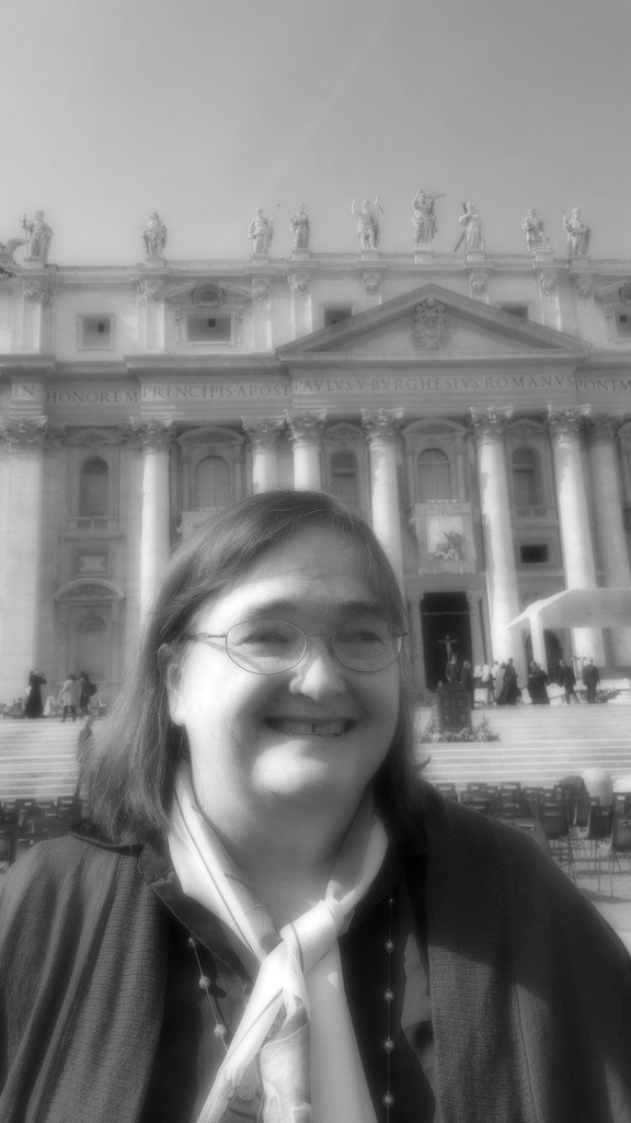 In front of St. Peter's Basilica before the Mass of Canonization of Sts. Louis and Zelie Martin