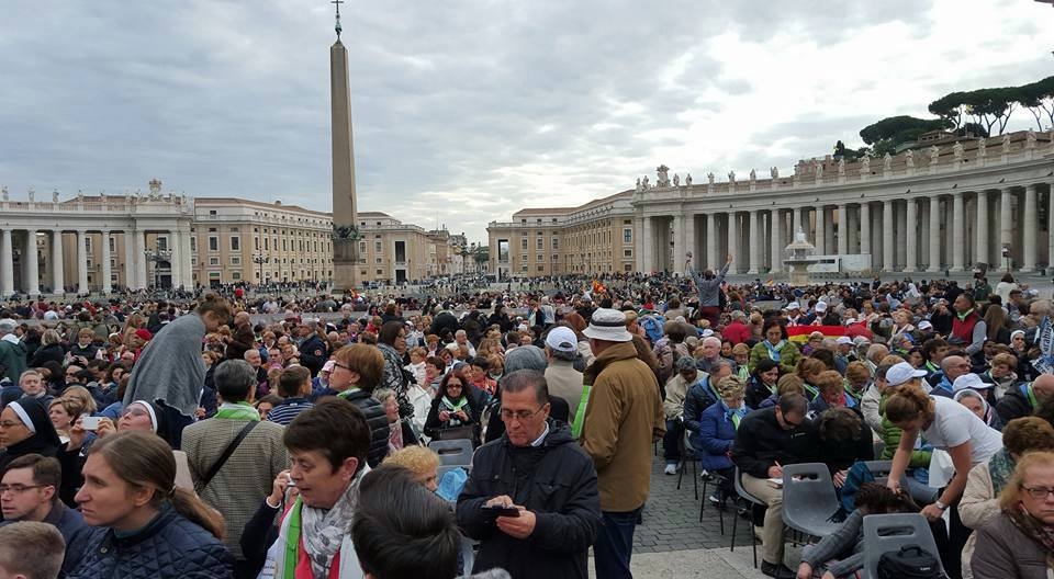 The Square on canonization morning before the Mass began.