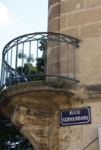 Street sign for the rue Servandoni