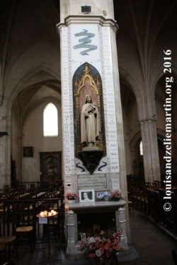 STATUE OF ST. THERESE IN ST. EULALIE'S CHURCH, BORDEAUX, WHERE HER FATHER, ST. LOUIS MARTIN, WAS BAPTIZED.