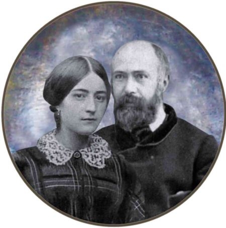 A cOMPOSITE PHOTO OF ZELIE GUERIN AND LOUIS MARTIN NEAR THE TIME OF THEIR MARRIAGE, COURTESY OF FR. ANTONIO SANGALLI, O.C.D.