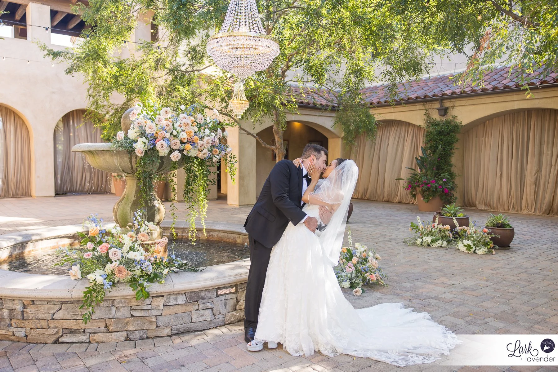 Colorful Serra Plaza wedding in Historic San Juan Capistrano, CA