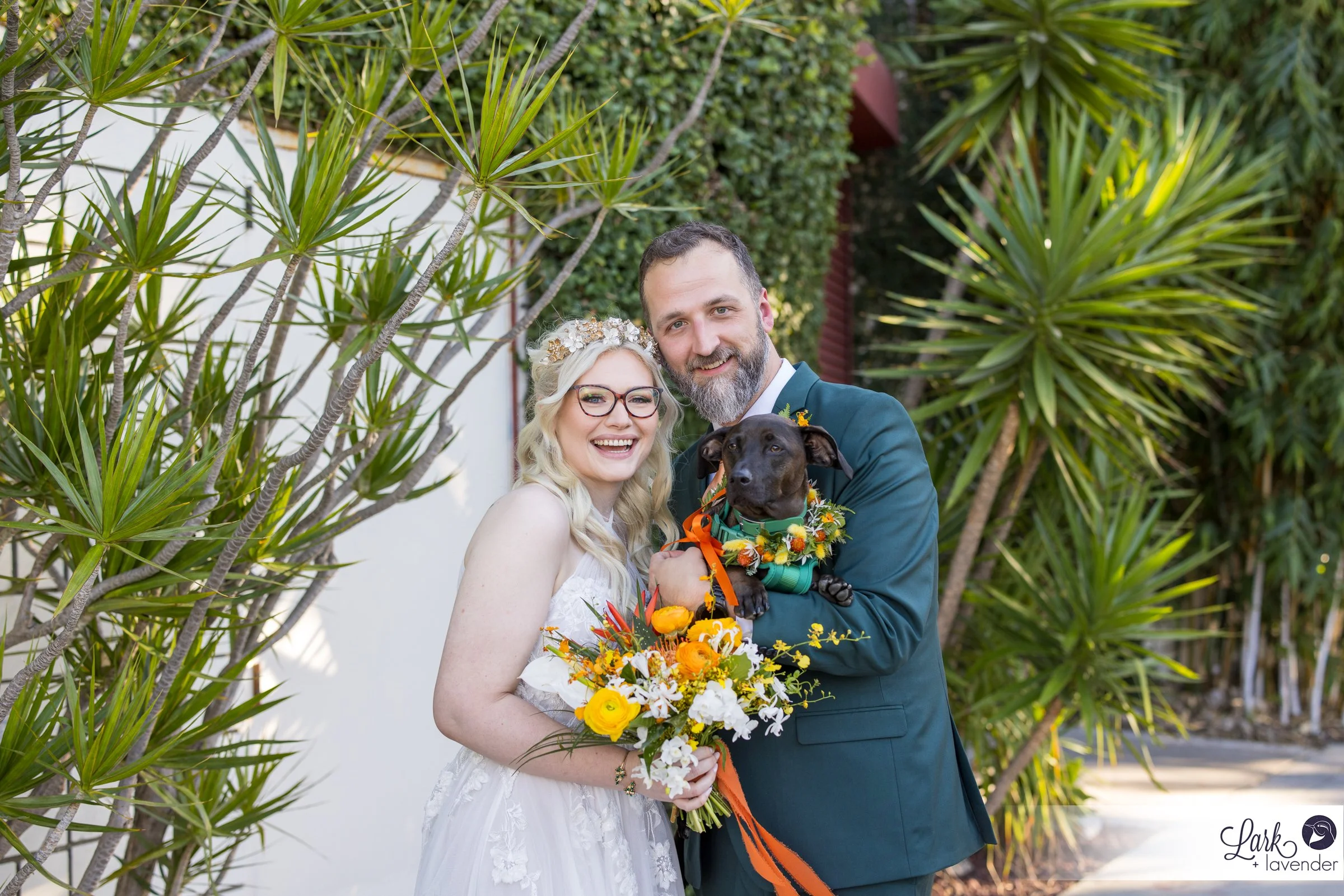 Artsy &amp; Tropical Vibes at SmogShoppe by Marvimon Wedding in Culver City, CA