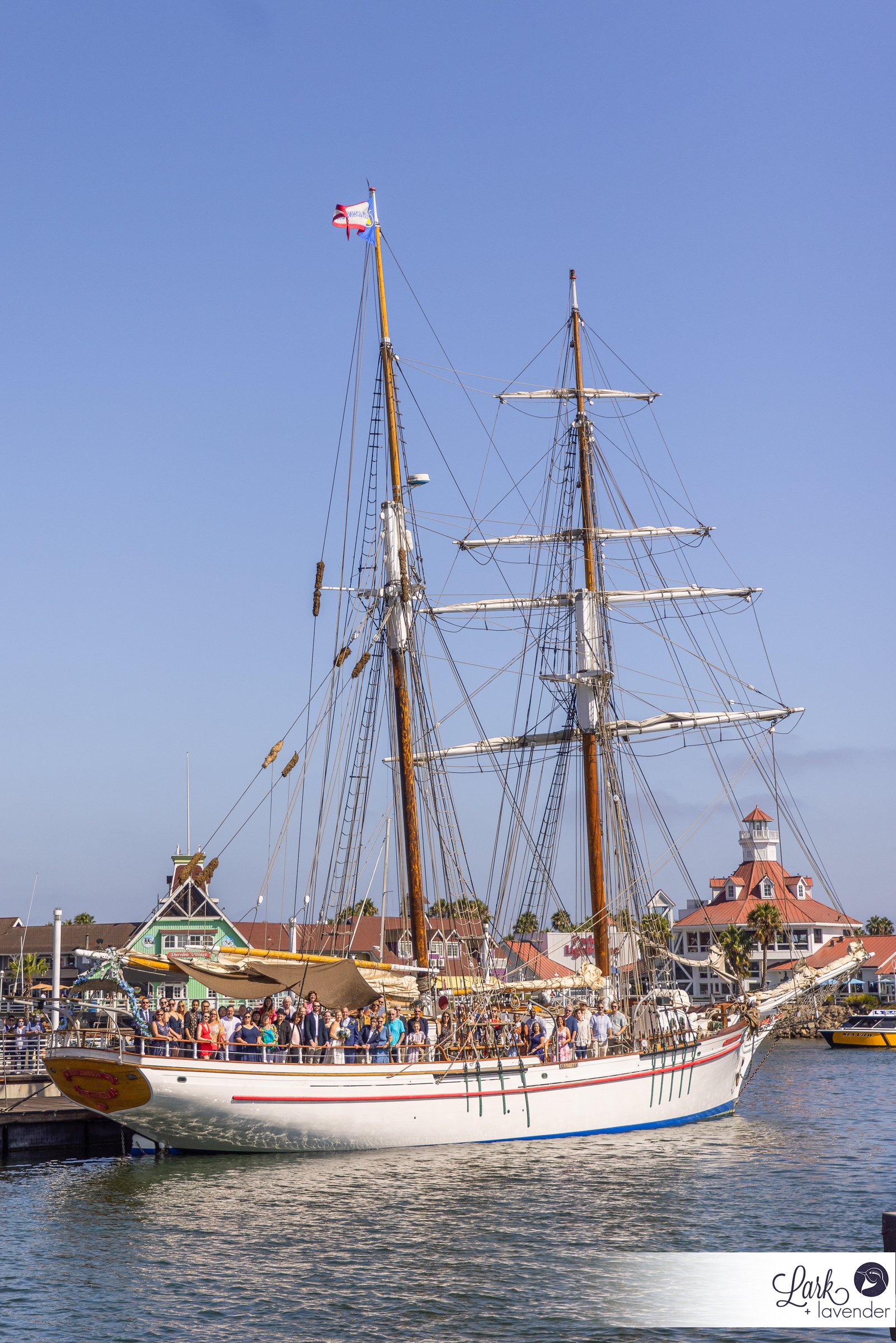 Historic & Sea-Worthy Tall Ship & Parker's Lighthouse Wedding in the Long Beach Harbor, CA