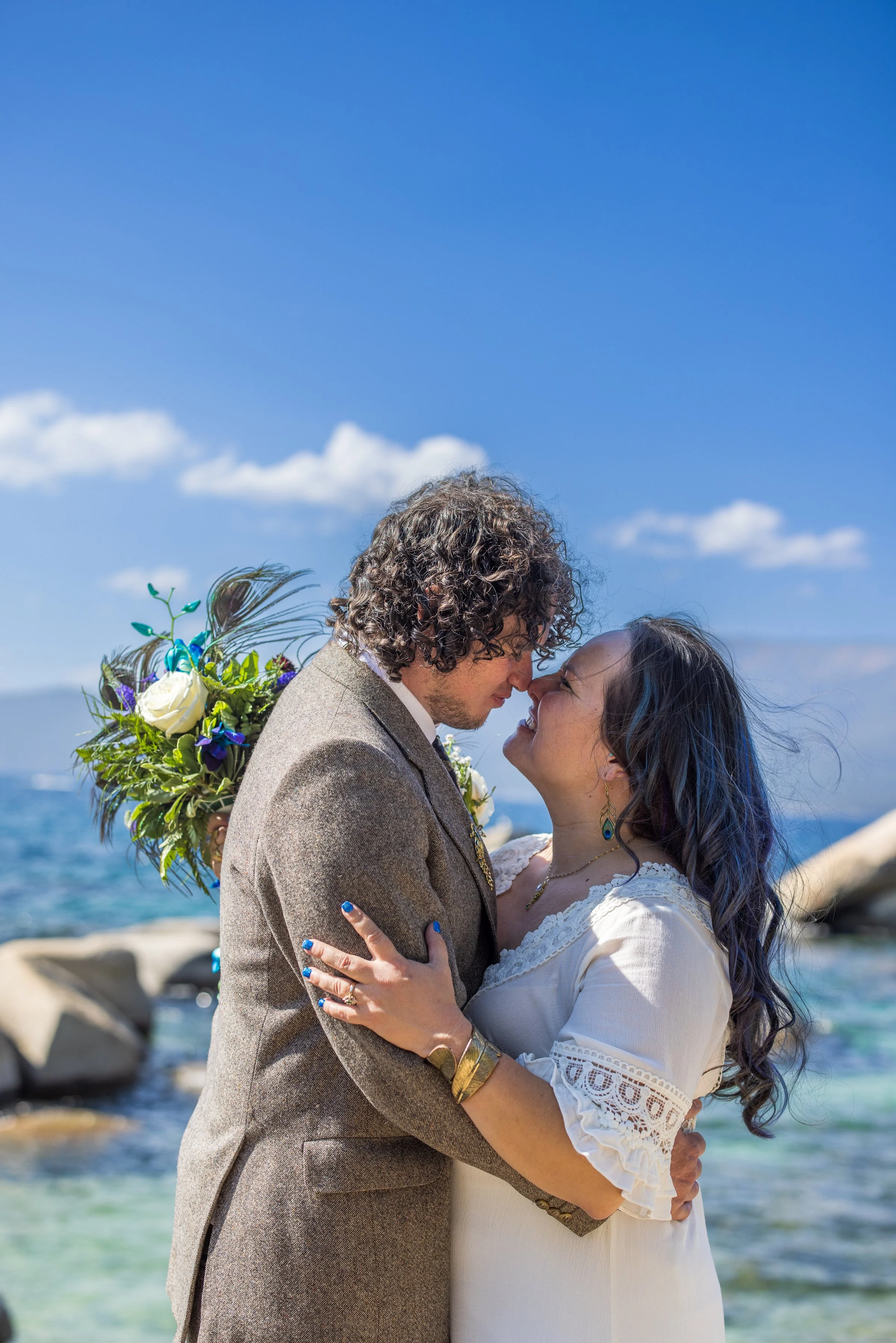 DIY Boho Chic Wedding in Sand Harbor, Lake Tahoe, CA