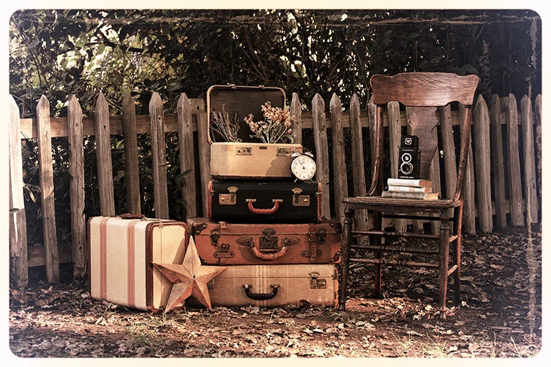 Vintage Suitcase Vignette