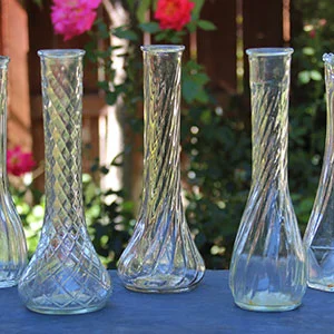 BUD VASES - ASST. SIZES - $1 EACH MORE DETAILS & PICS...