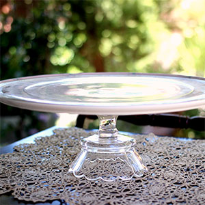 PEDESTAL CAKE PLATE - $15 MORE DETAILS & PICS...