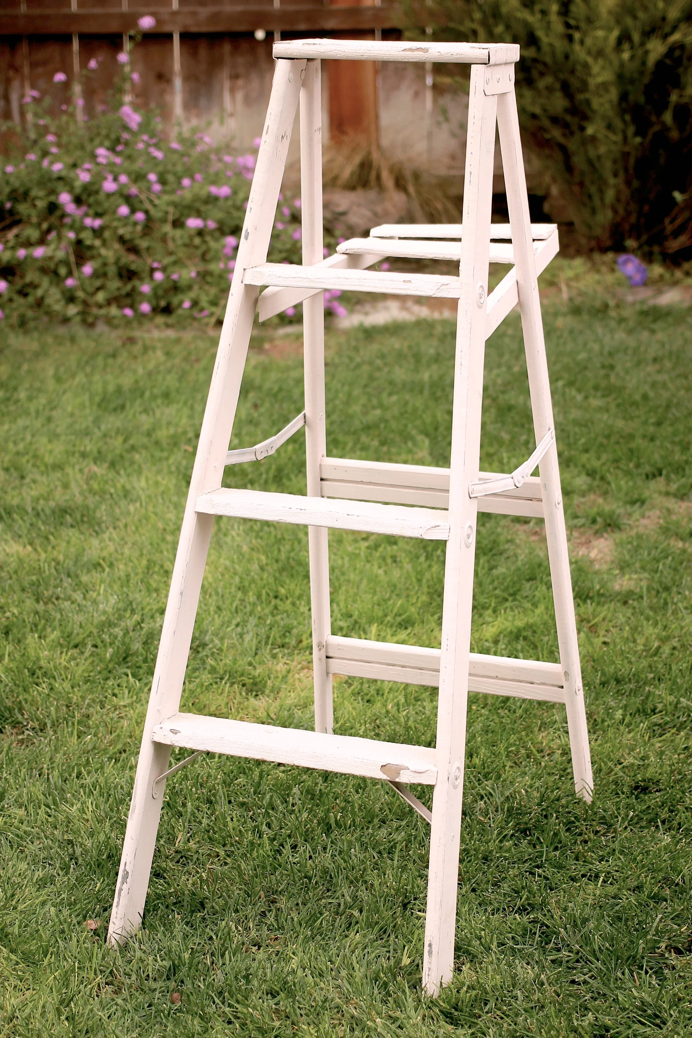 PAINTED A-FRAME LADDER - $25 MORE DETAILS & PICS...