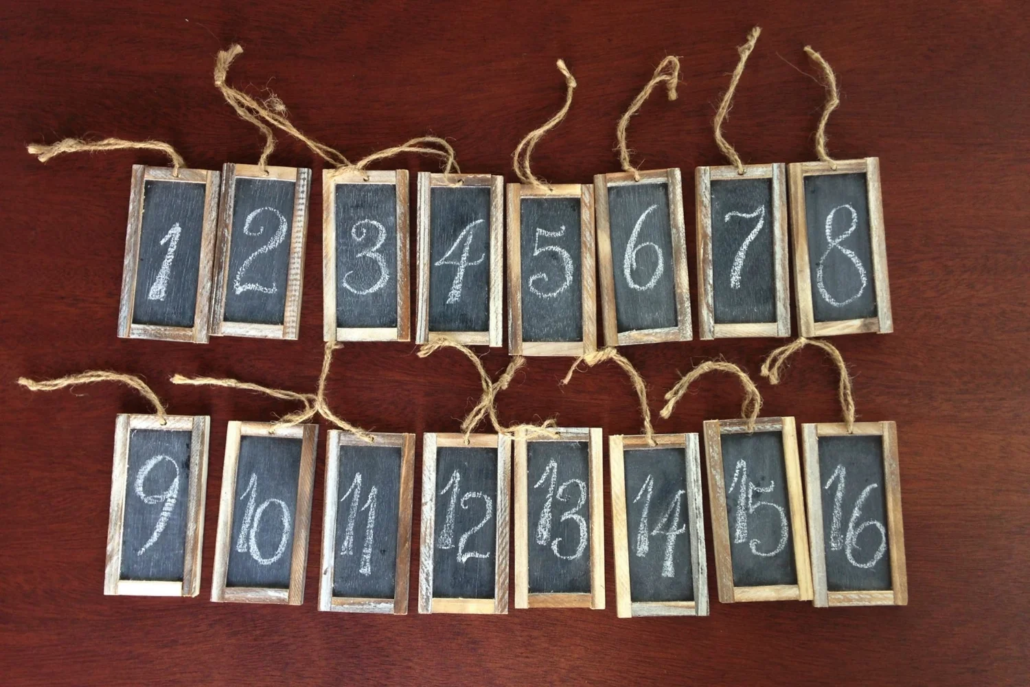 Blank Chalkboard Tags for Table Numbers - .50/each Qty of 24 available