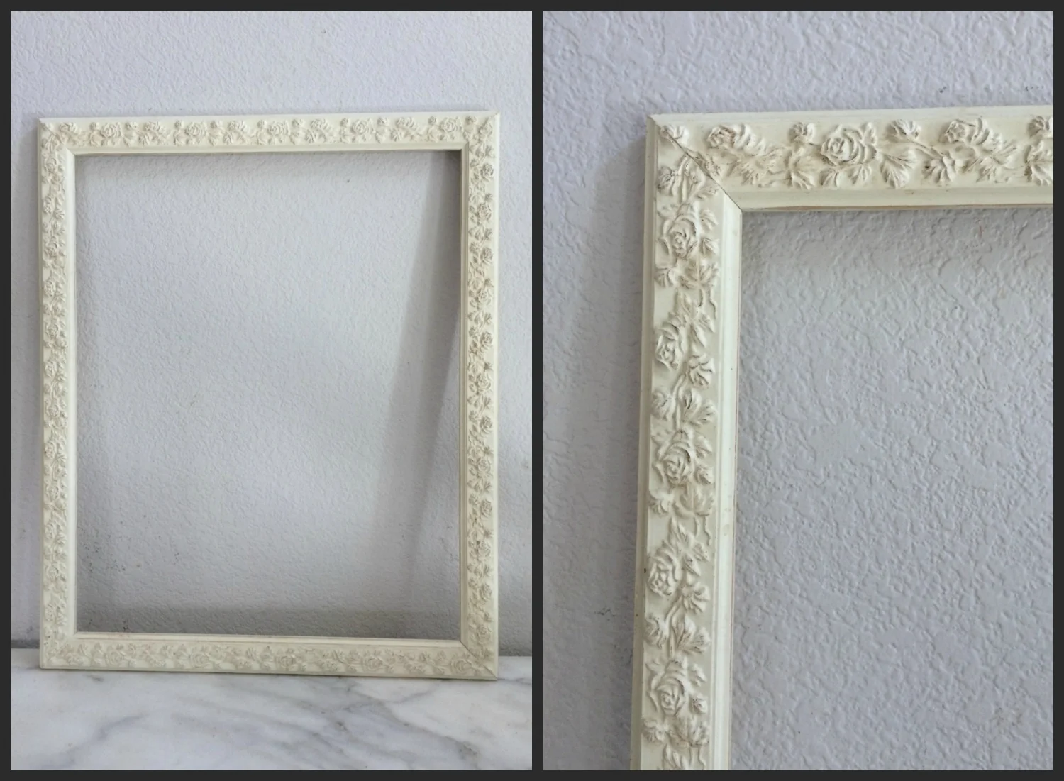 MED - IVORY ORNATE ROSE - 16 X 20- $8