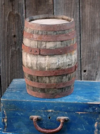 8"X 13" MINI WHISKEY BARREL - $15