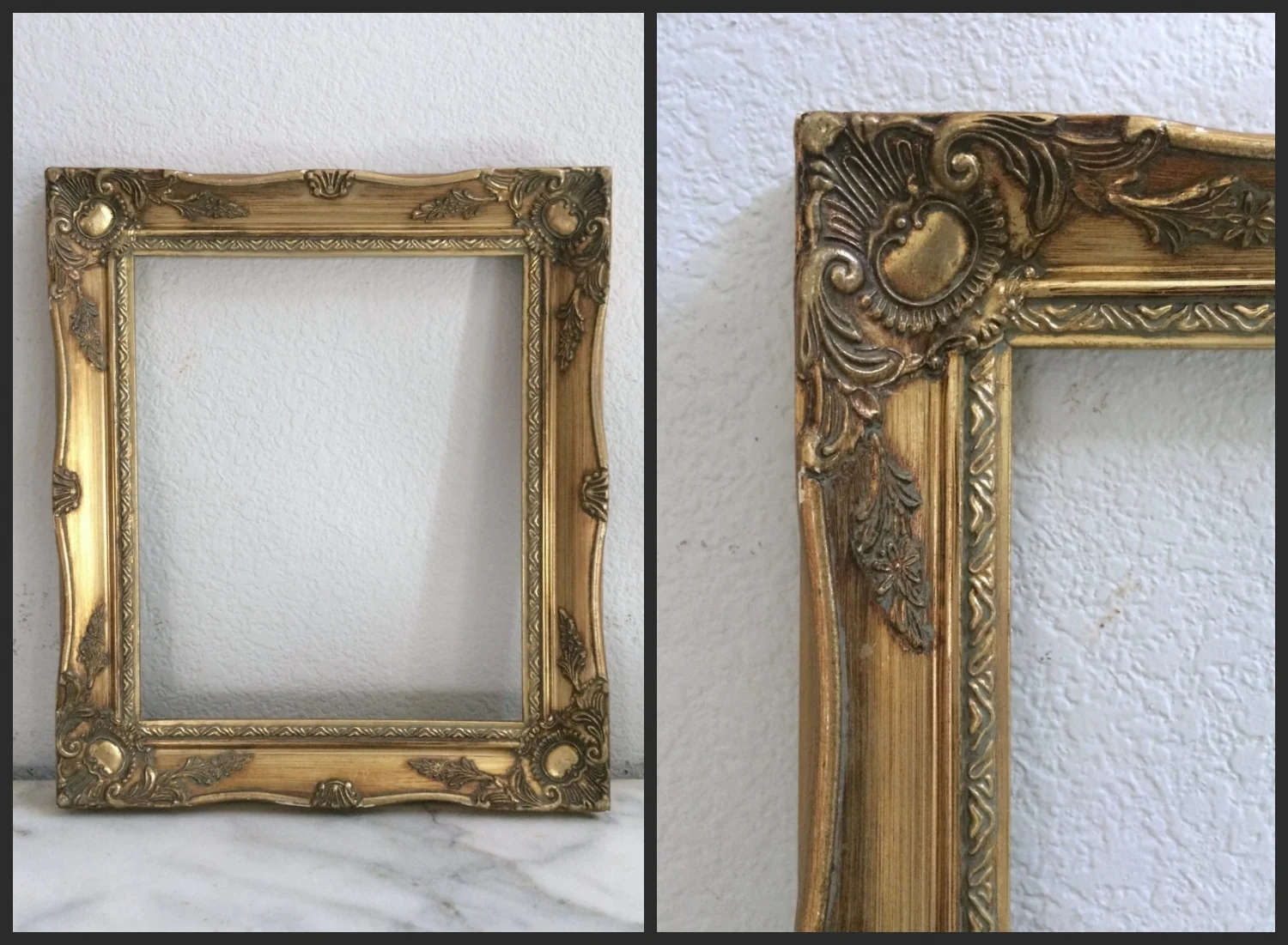 SMALL - GOLD ORNATE VICTORIAN - 10 X 12 - $10