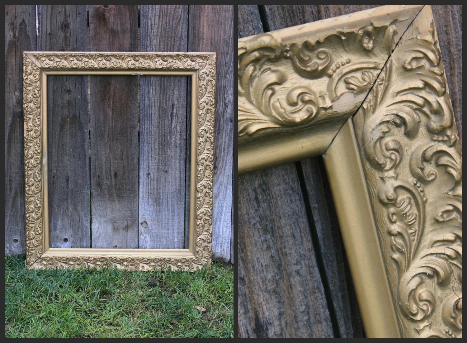 LARGE, GOLD PAISLEY- 17.5 x 21.5 - $20