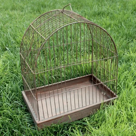 RUSTY BIRDCAGE W/CHAIN