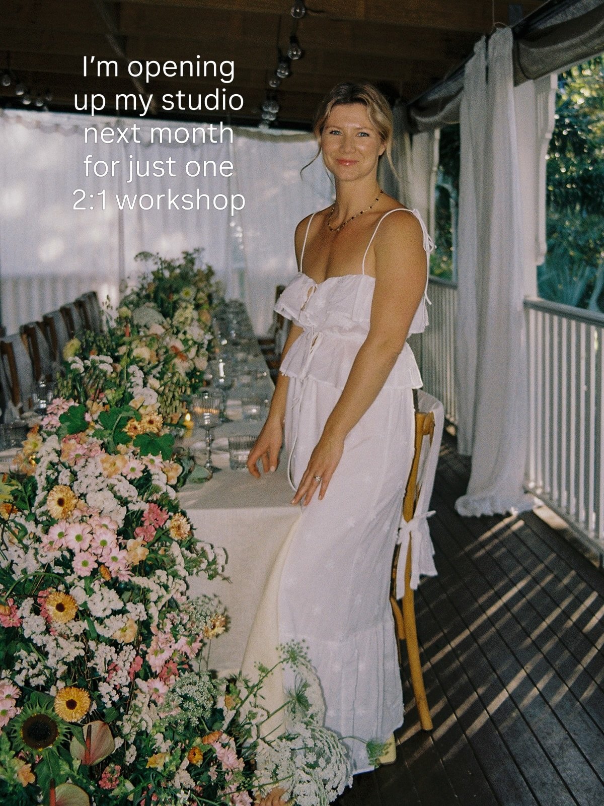 They&rsquo;ll be just two places and this will be the final opportunity to learn in person for 2026 &mdash; this workshop will be held on Saturday, October 31st 

A 2:1 day in my studio one focused on portrait style florals, tablescape foundations, a