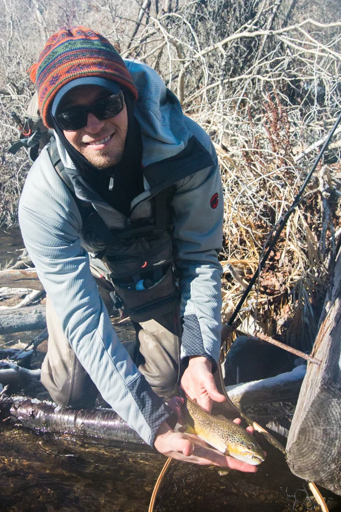 For Winter fishing this was a very good day. Lance and I caught fish fairly regularly even though there was no hatch and no rises.