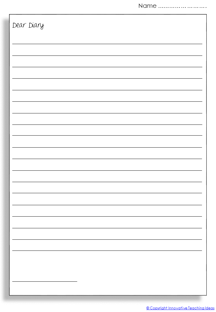 Reading Diary Template | Classles Democracy