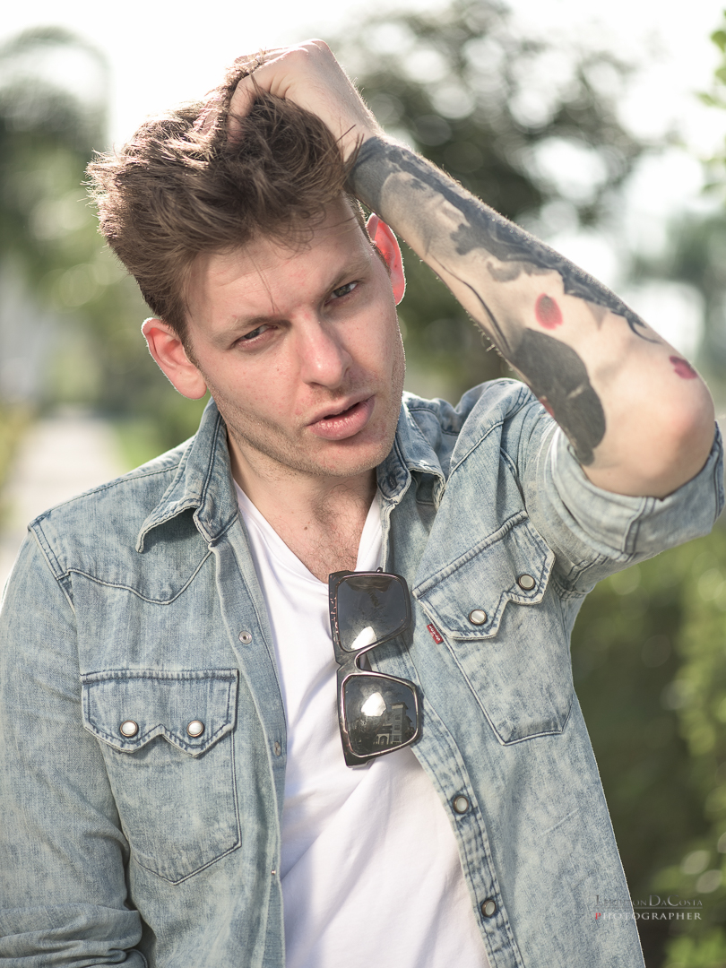 By using a reflector, I have now added light in the shadowed portions of the subject's face, but also allows for the light to "embellish" shadows to give the subject more definition in the face.