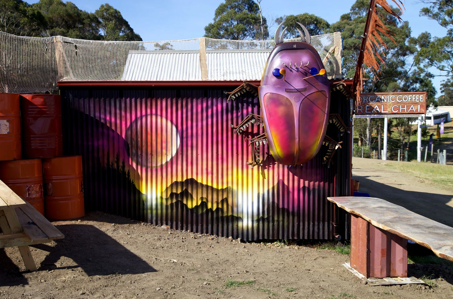 Treat Tribe Cafe. The Falls Music +Arts Festival. Marion Bay, Tasmania.