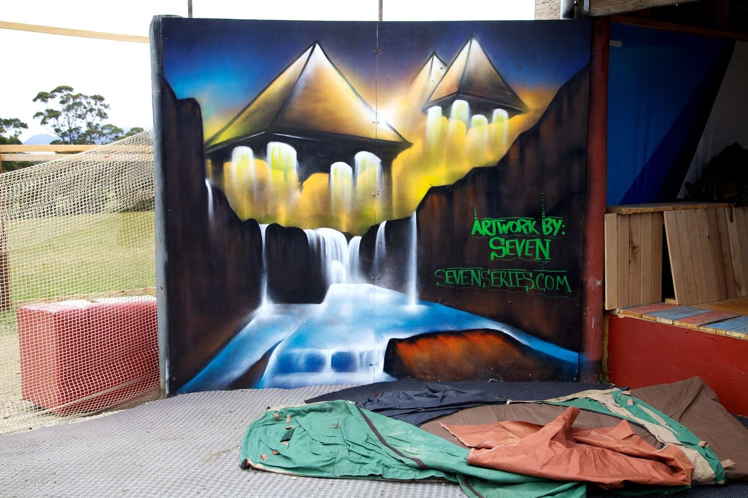 Treat Tribe Cafe. The Falls Music + Arts Festival. Marion Bay, Tasmania.