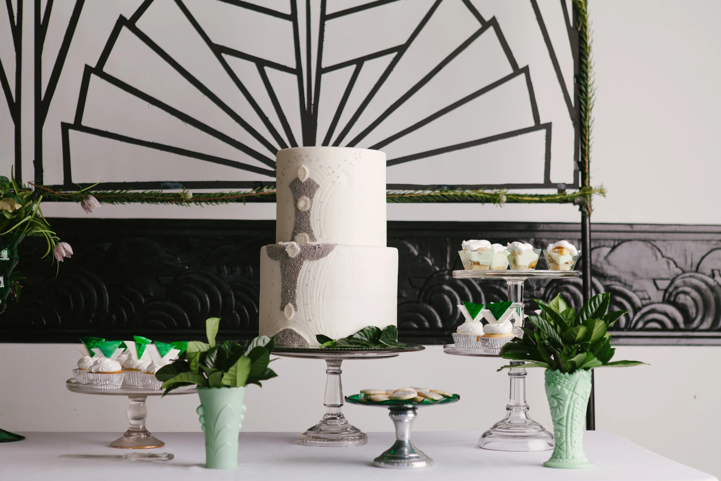 Art Deco dessert table