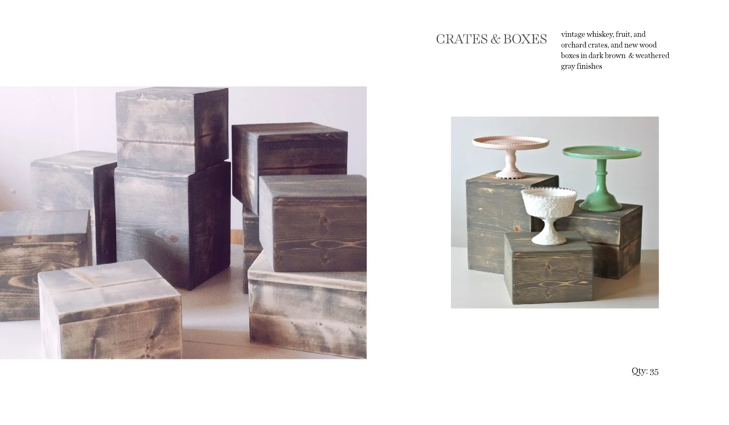 wood boxes
