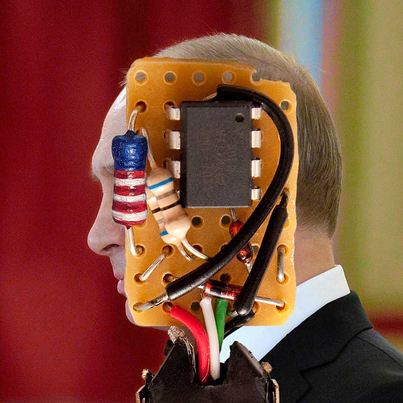 Putin (the operational amplifier), 2017. Digital image for print (edition to be determined)