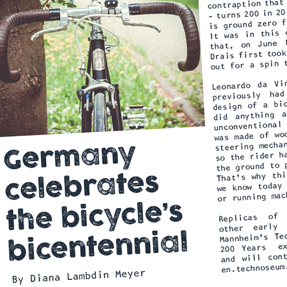 The bicycle - make that the primitive contraption that got the bike trend rolling- turns 200 in 2017