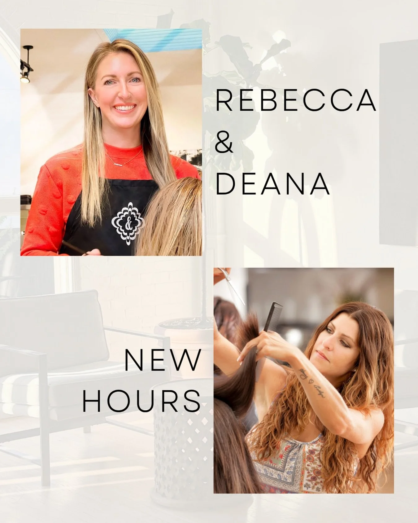 Deana and Rebecca will now be working on select Fridays through the end of the year. If you are interested in booking with them on a Friday, their additional dates and times are listed below. 

Deana (from 10am - 4pm):
▪️September 11th
▪️September 25