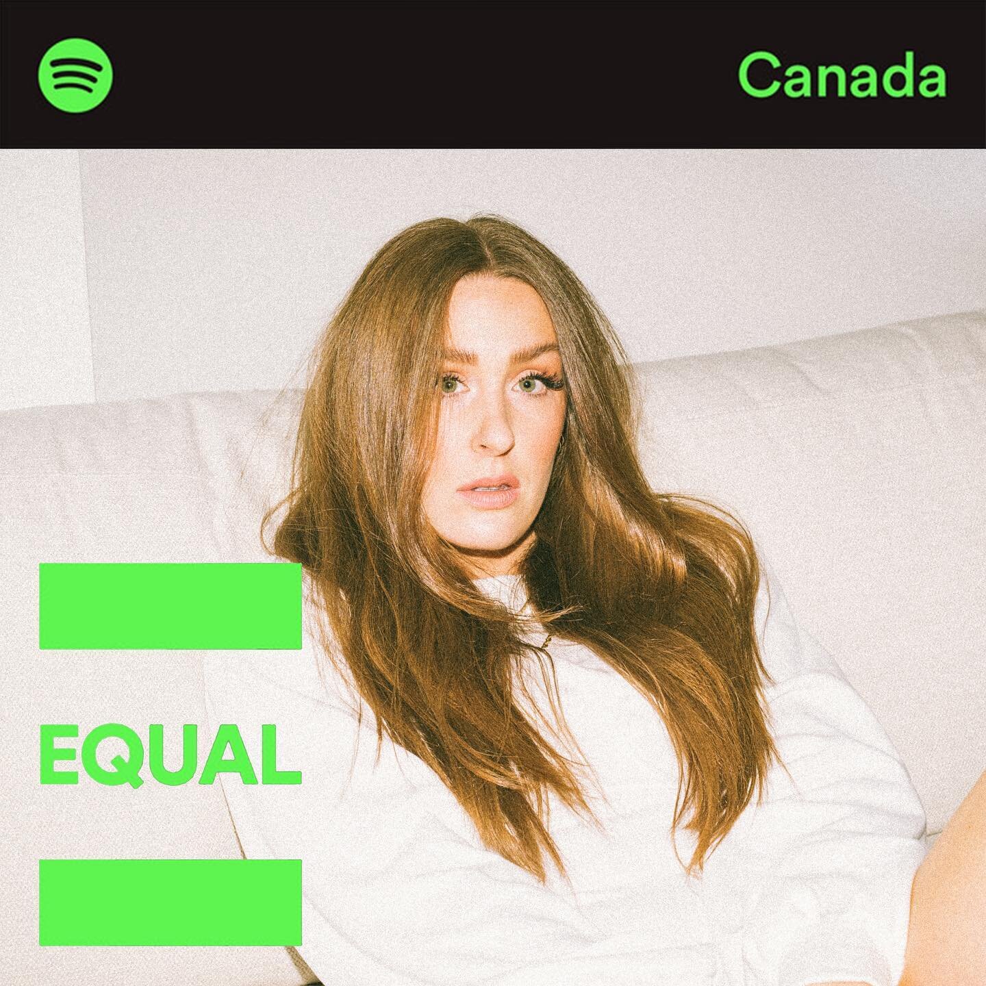 OH SHIT 🥹 I was woken up at 5am this morning by @ashoofficial super excited to tell me that &ldquo;book smart&rdquo; has been added to EQUAL Canada on @spotify 🖤 huge hugs &amp; the biggest thank u to the @spotifycanada team for adding me into this