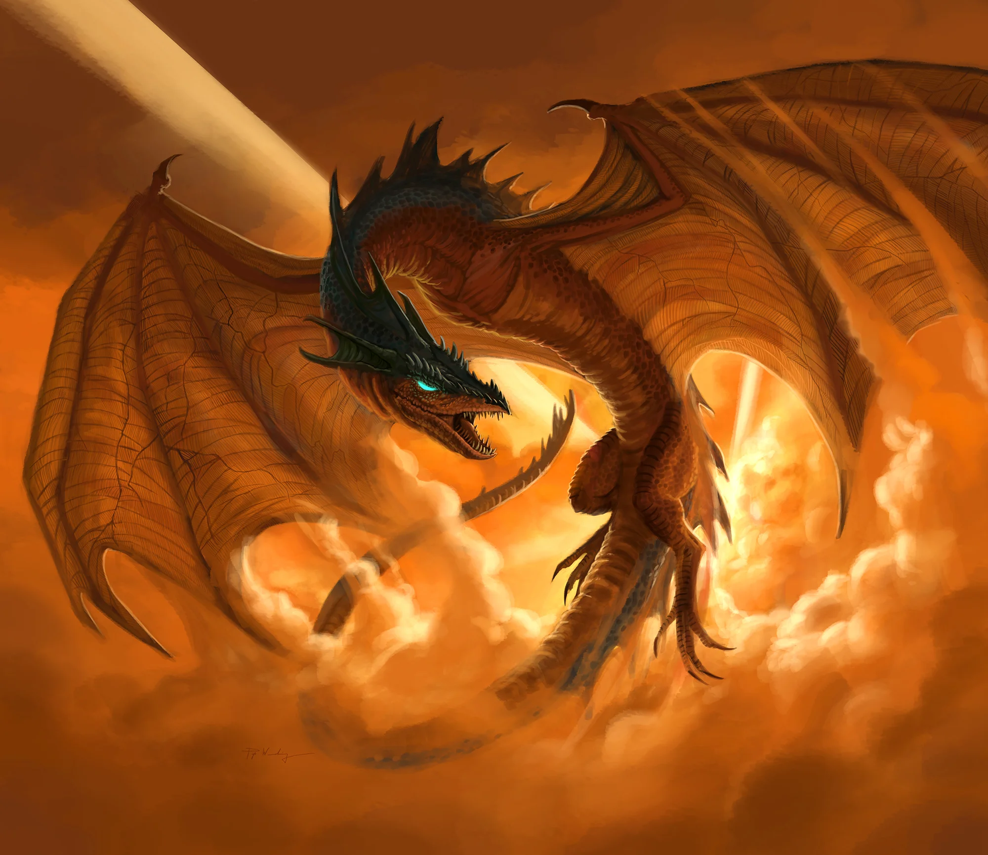 Digital For Llewellyn's 2020 Dragon Calendar.