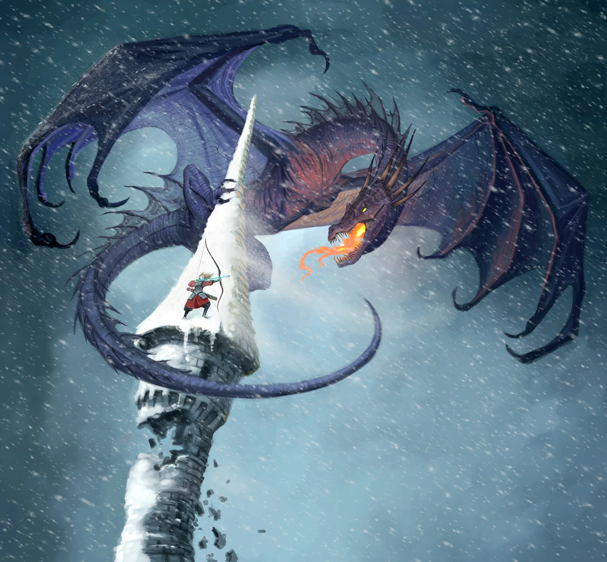Digital For Llewellyn's 2020 Dragon Calendar.