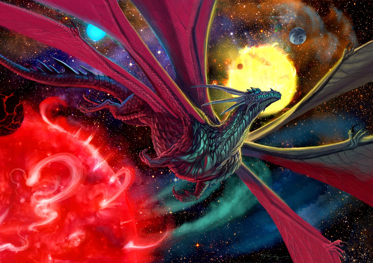 Digital For Llewellyn's 2020 Dragon Calendar.