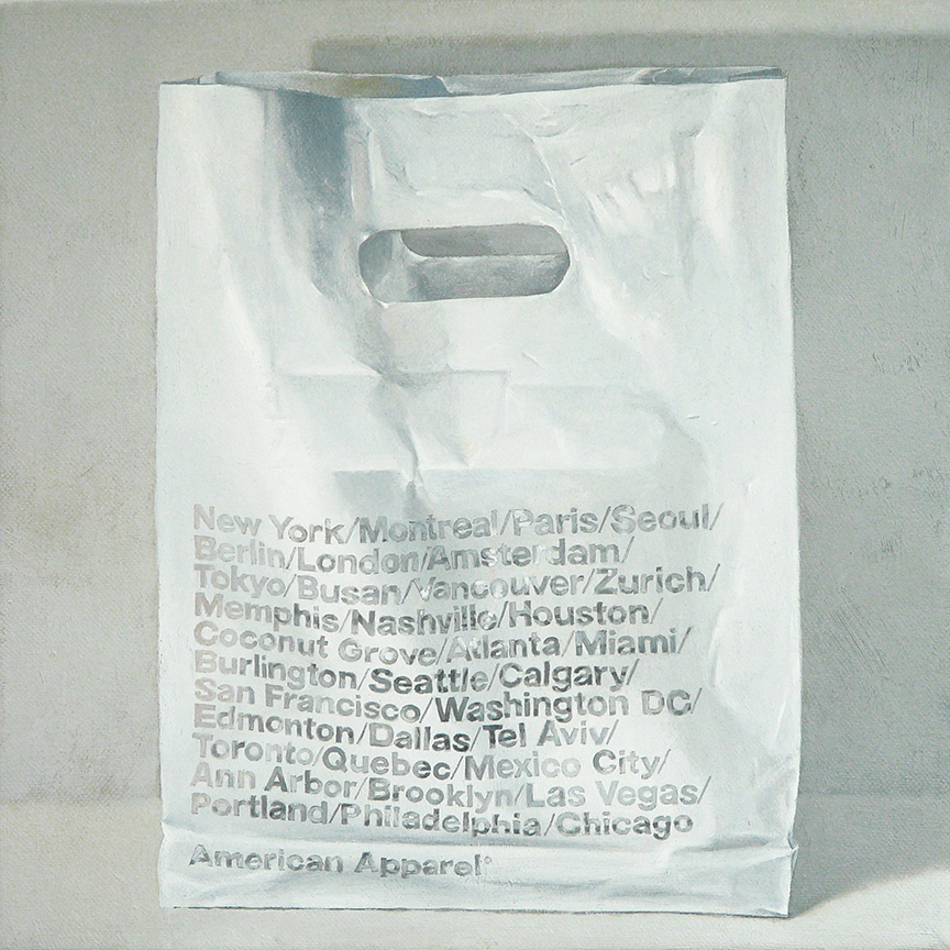 American Apparel oil on canvas 12" x 12"