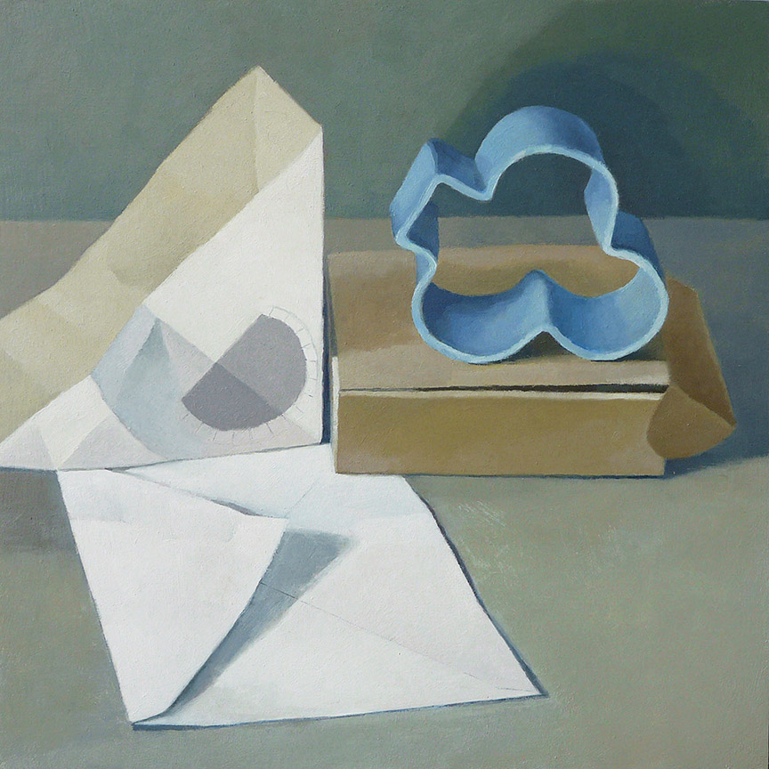  Still Life With Sandwich Box And Cookie Cutter  oil on panel - 12” x 12” 