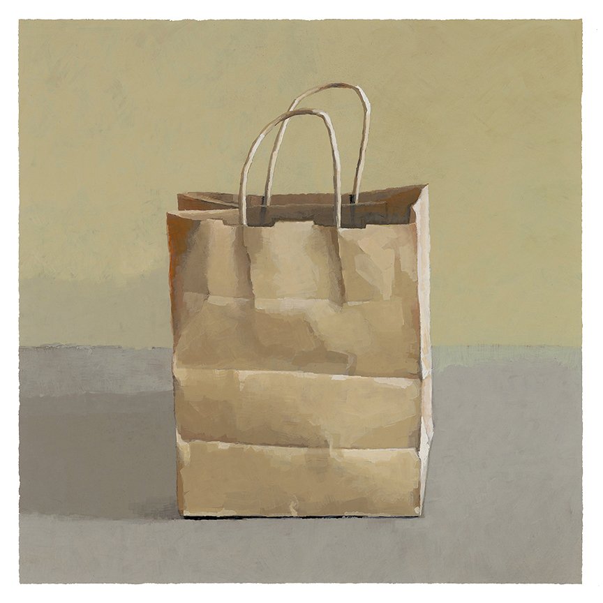  Humble Brown Paper Bag   gouache on paper - 12” x 12” 