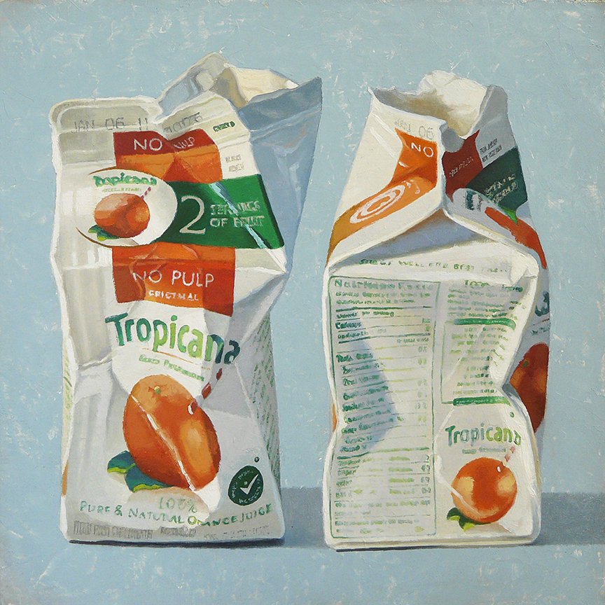  Two Servings  oil on panel - 12” x 12” 