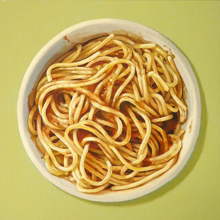  Spaghetti With Marinara  oil on panel - 12” x 12” 