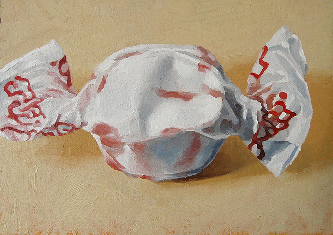  Peppermint Taffy  oil on panel - 5” x 7” 