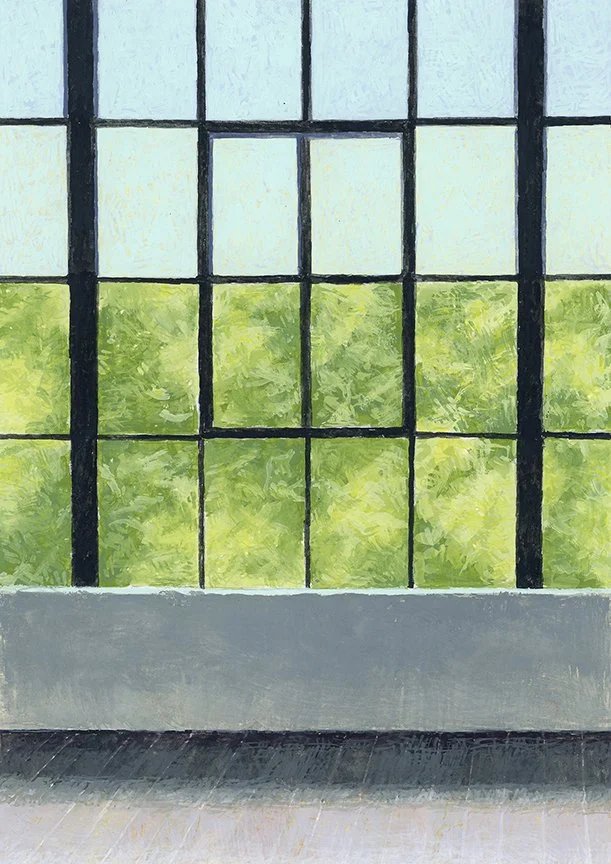  Studio Window  gouache - 8 1/2” x 6” 