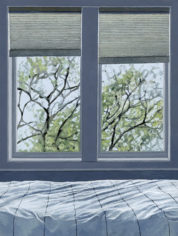  Morning View  gouache - 10 1/2 “ x 8” 