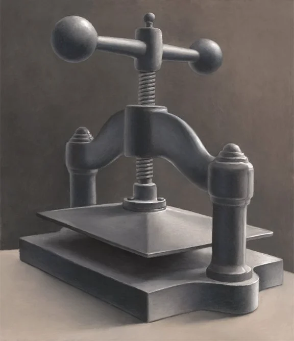  Book Press #1  pastel - 12” x 9” 