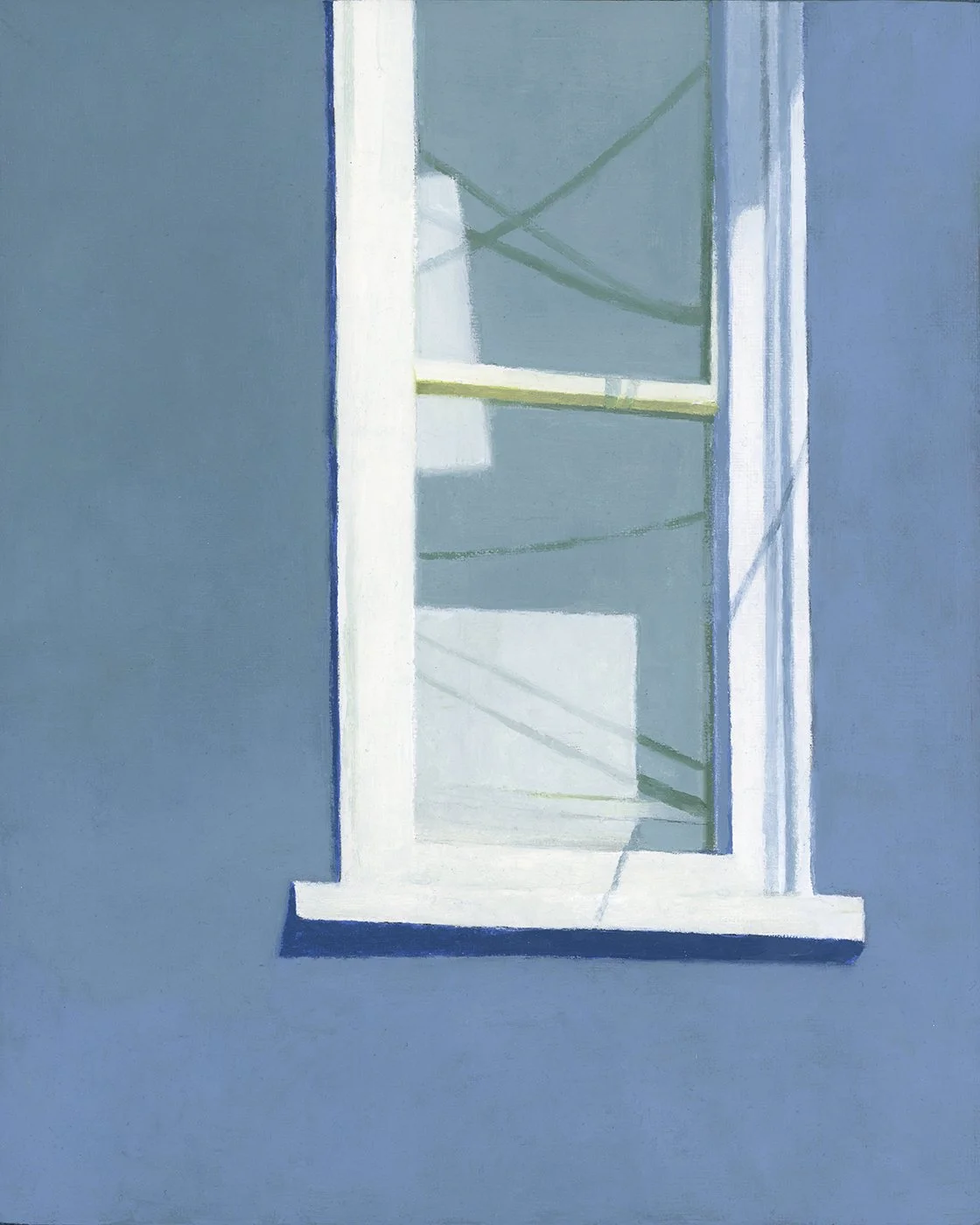  Blue Window  oil - 10” x 8” 