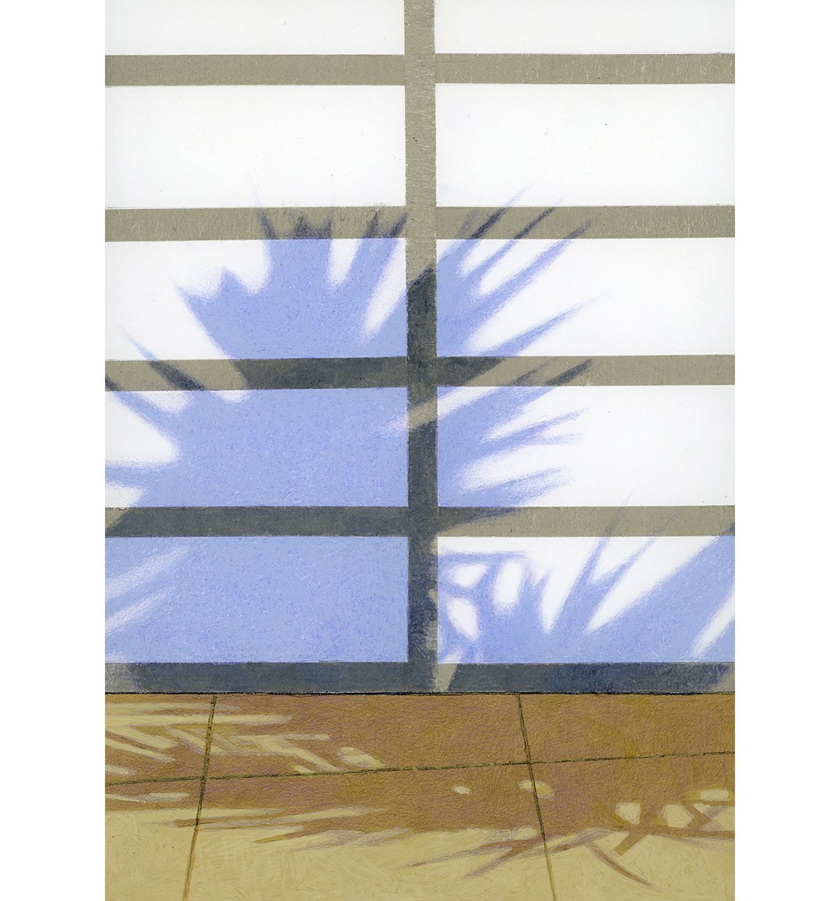  Plant Shadows  collage, gouache, colored pencil  11.5” x 8” 
