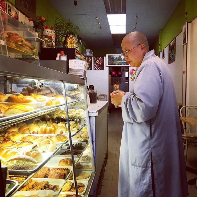 Stay focused like a Monk :: these SF donuts are dangers! The Mission : San Francisco 2015 #cali #California #america #sf #sanfrancisco #shop #art #travel #culture #document #diversity #nemaetebar #people #perspective #streetphotography #streetart #st