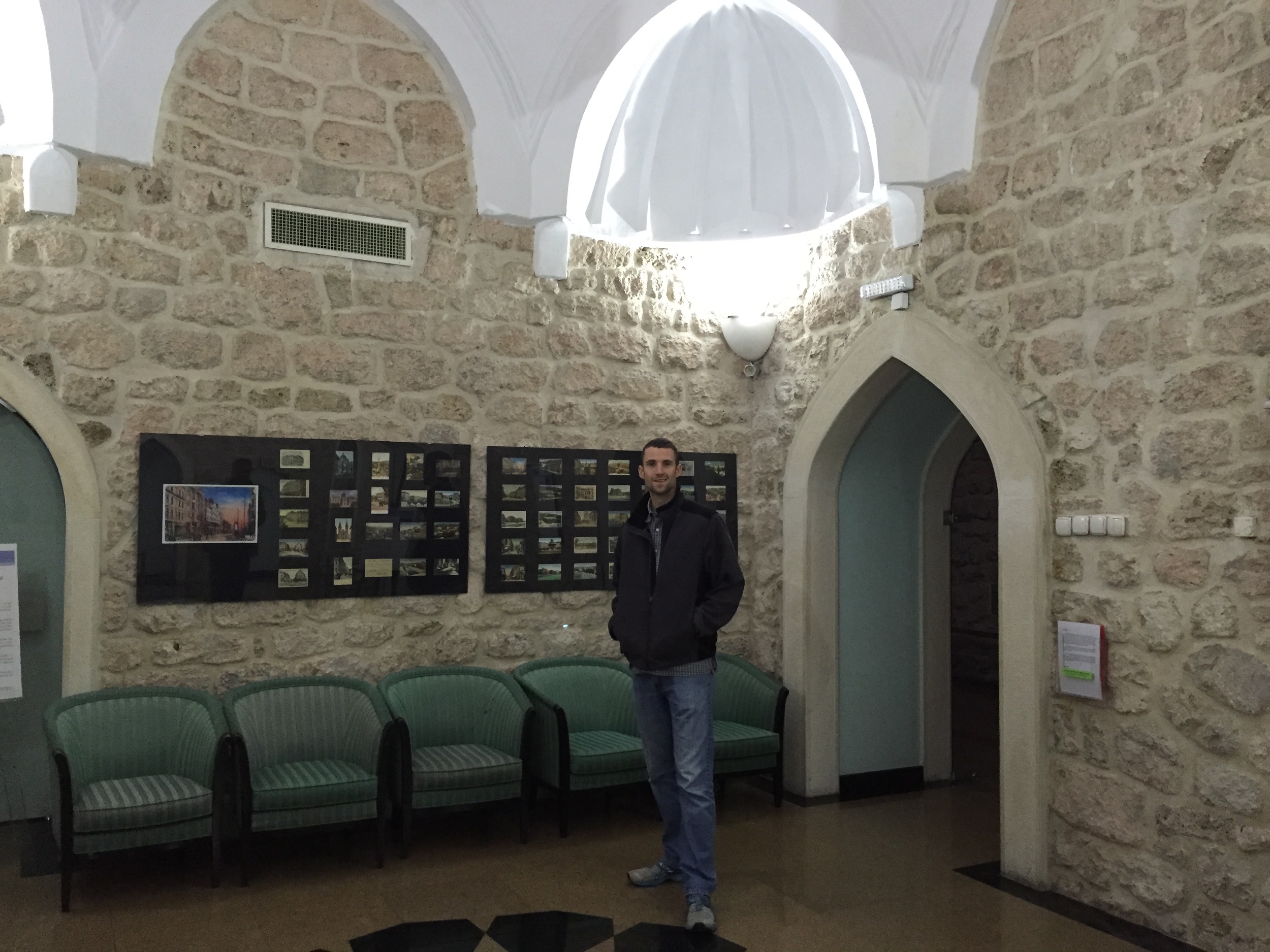 Nick inside the Library/Museum, you can see some of the Turkish architecture. 