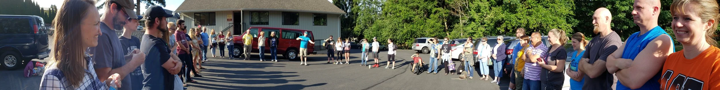 Praying before sendoff