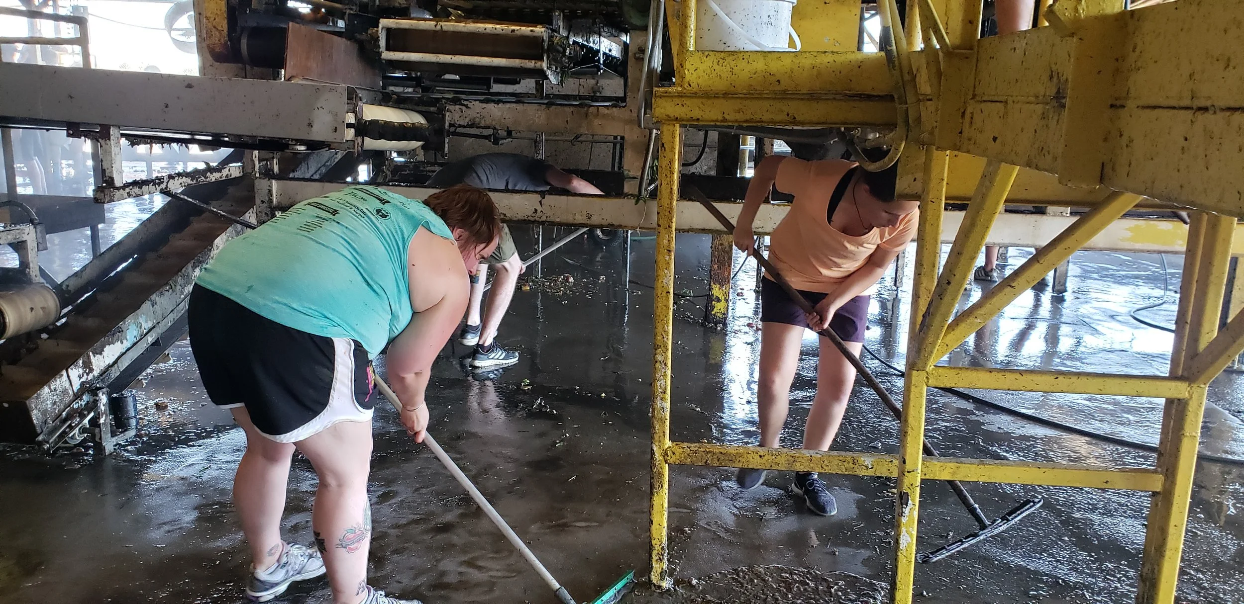 Alissa and Alyssa rocking the cleanup crew!