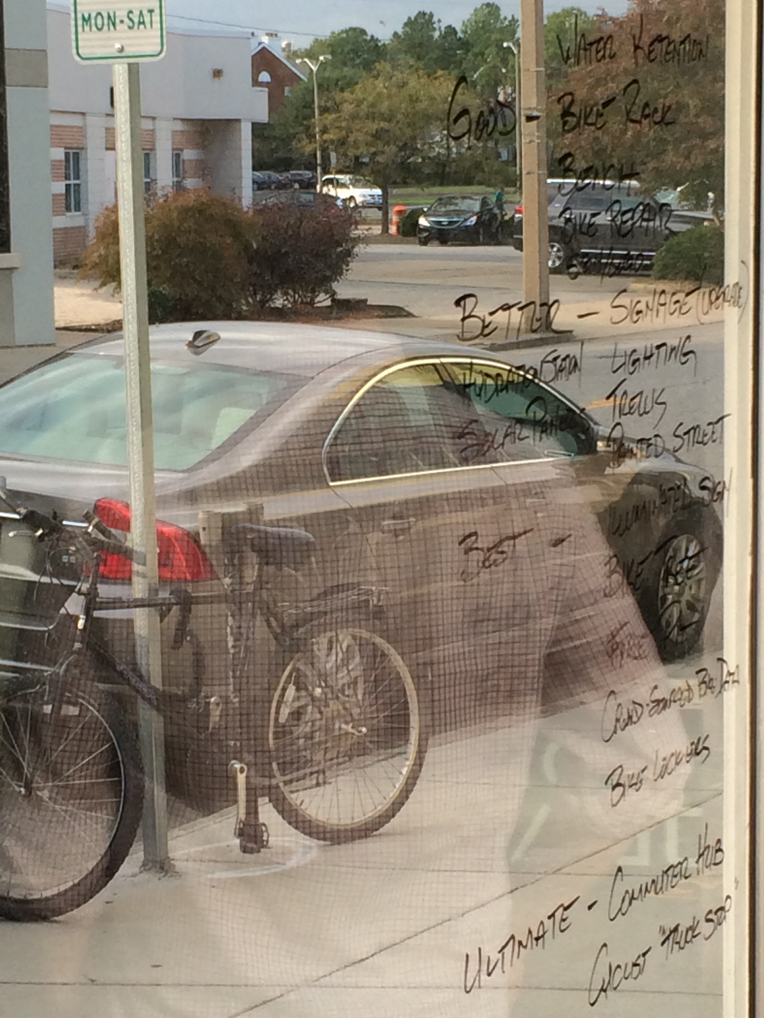 Charting ways to transform a temporary public art installation into a permanent commuter bike hub.